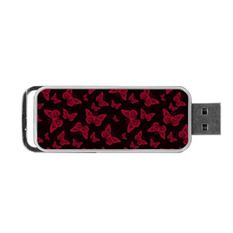 Red and Black Butterflies Portable USB Flash (Two Sides) from ArtsNow.com Front