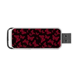 Red and Black Butterflies Portable USB Flash (Two Sides) from ArtsNow.com Back