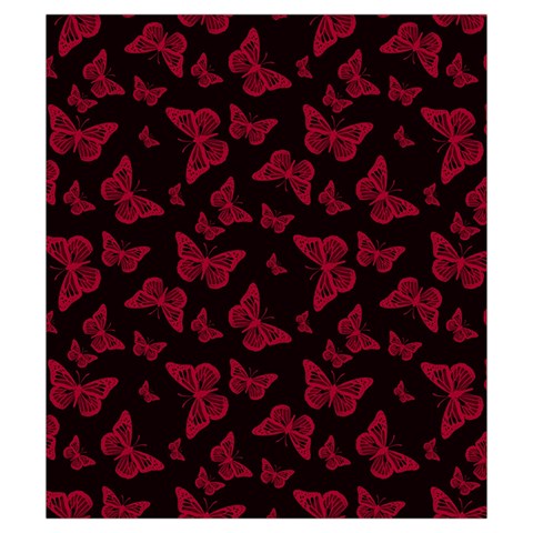 Red and Black Butterflies Drawstring Pouch (Small) from ArtsNow.com Front
