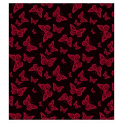 Red and Black Butterflies Drawstring Pouch (Large) from ArtsNow.com Back