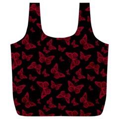 Red and Black Butterflies Full Print Recycle Bag (XXL) from ArtsNow.com Back