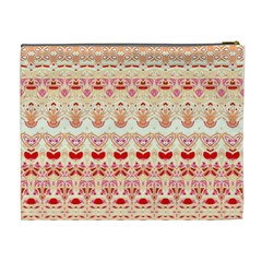 Boho Red Gold Cosmetic Bag (XL) from ArtsNow.com Back