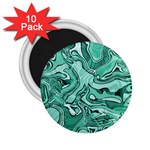 Biscay Green Swirls 2.25  Magnets (10 pack) 