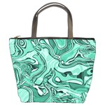 Biscay Green Swirls Bucket Bag