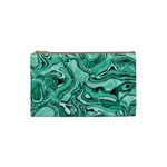 Biscay Green Swirls Cosmetic Bag (Small)