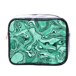 Biscay Green Swirls Mini Toiletries Bag (One Side)