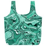 Biscay Green Swirls Full Print Recycle Bag (XXL)