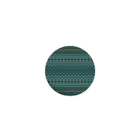 Boho Teal Green Stripes 1  Mini Buttons from ArtsNow.com Front