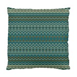 Boho Teal Green Stripes Standard Cushion Case (Two Sides)