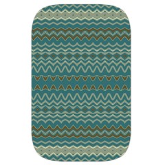 Boho Teal Green Stripes Waist Pouch (Large) from ArtsNow.com Back