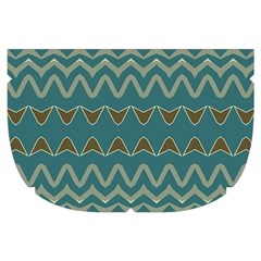 Boho Teal Green Stripes Makeup Case (Small) from ArtsNow.com Side Left