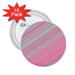 Turquoise and Pink Striped 2.25  Buttons (10 pack) 