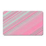 Turquoise and Pink Striped Magnet (Rectangular)