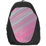 Turquoise and Pink Striped Backpack Bag