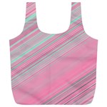 Turquoise and Pink Striped Full Print Recycle Bag (XL)