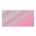 Turquoise and Pink Striped Satin Wrap
