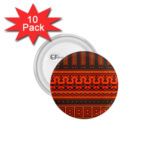 Boho Aztec Rust Orange Color Stripes 1.75  Buttons (10 pack) from ArtsNow.com Front