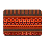 Boho Aztec Rust Orange Color Stripes Small Doormat 
