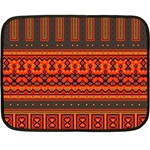 Boho Aztec Rust Orange Color Stripes Fleece Blanket (Mini)