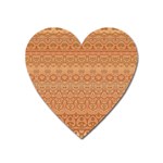 Boho Fancy Peach  Heart Magnet