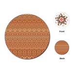 Boho Fancy Peach  Playing Cards Single Design (Round)