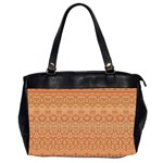 Boho Fancy Peach  Oversize Office Handbag (2 Sides)