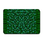 Leaf Forest And Blue Flowers In Peace Small Doormat 