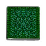 Leaf Forest And Blue Flowers In Peace Memory Card Reader (Square 5 Slot)