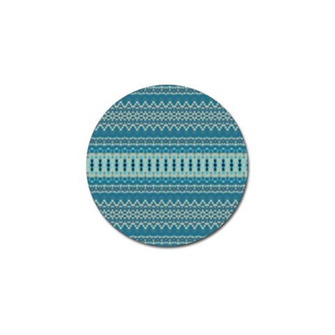 Boho Blue Teal Striped Golf Ball Marker (4 pack) from ArtsNow.com Front