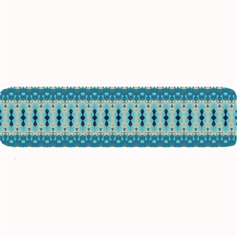 Boho Blue Teal Striped Large Bar Mats from ArtsNow.com 32 x8.5  Bar Mat