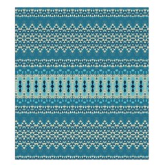 Boho Blue Teal Striped Duvet Cover Double Side (King Size) from ArtsNow.com Front