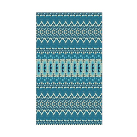 Boho Blue Teal Striped Duvet Cover Double Side (Single Size) from ArtsNow.com Front