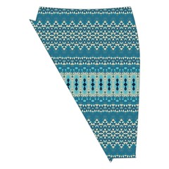 Boho Blue Teal Striped Midi Wrap Pencil Skirt from ArtsNow.com Front Left