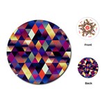 Colorful Geometric  Playing Cards Single Design (Round)