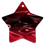 Crimson Red Black Swirl Ornament (Star)