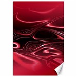 Crimson Red Black Swirl Canvas 12  x 18 
