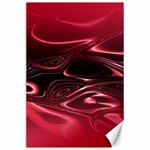 Crimson Red Black Swirl Canvas 24  x 36 