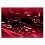 Crimson Red Black Swirl Large Glasses Cloth (2 Sides)