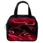 Crimson Red Black Swirl Classic Handbag (One Side)