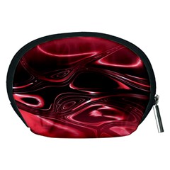 Crimson Red Black Swirl Accessory Pouch (Medium) from ArtsNow.com Back