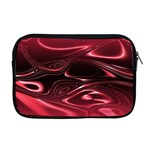 Crimson Red Black Swirl Apple MacBook Pro 17  Zipper Case