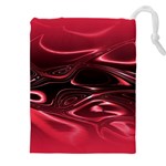 Crimson Red Black Swirl Drawstring Pouch (4XL)