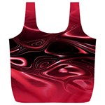 Crimson Red Black Swirl Full Print Recycle Bag (XXL)