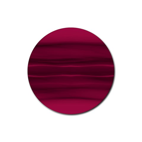 Dark Rose Pink Ombre  Rubber Coaster (Round)  from ArtsNow.com Front