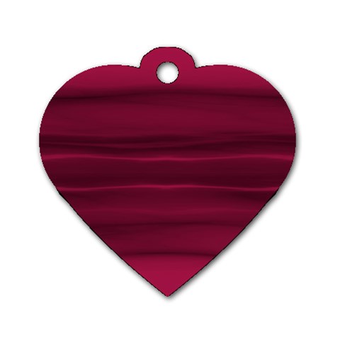 Dark Rose Pink Ombre  Dog Tag Heart (One Side) from ArtsNow.com Front