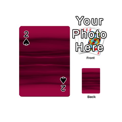 Dark Rose Pink Ombre  Playing Cards 54 Designs (Mini) from ArtsNow.com Front - Spade2