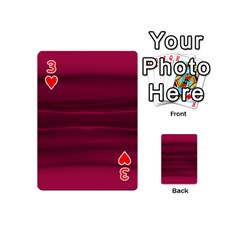Dark Rose Pink Ombre  Playing Cards 54 Designs (Mini) from ArtsNow.com Front - Heart3