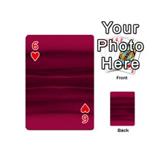 Dark Rose Pink Ombre  Playing Cards 54 Designs (Mini) from ArtsNow.com Front - Heart6