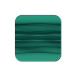 Biscay Green Ombre Rubber Square Coaster (4 pack) 