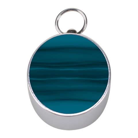 Teal Blue Ombre Mini Silver Compasses from ArtsNow.com Front